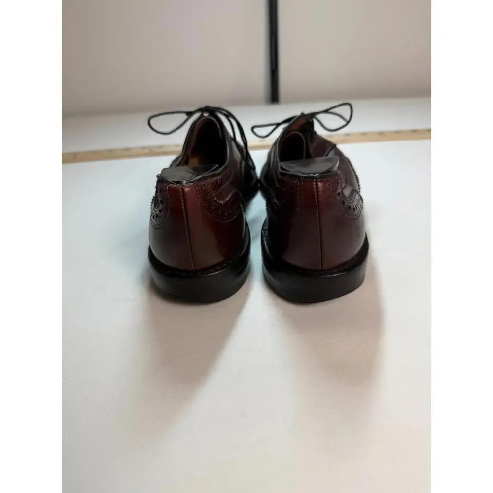 Allen Edmonds McAllister Burgundy Leather Cap Toe‎ Oxford Dress Shoes Size 9.5